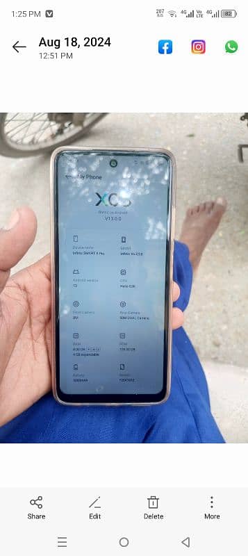 Infinix smart 8 pro ram 4+4 128 gb hai 4