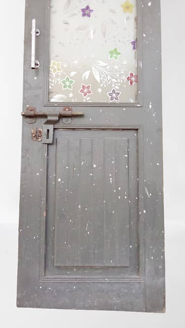 Wooden Decorated Glass Door 3