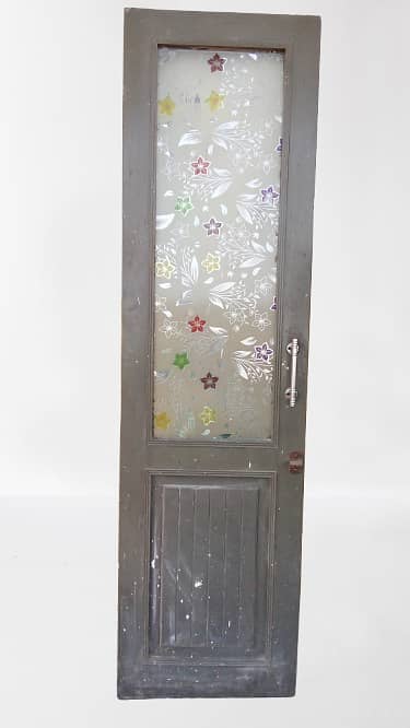 Wooden Decorated Glass Door 4