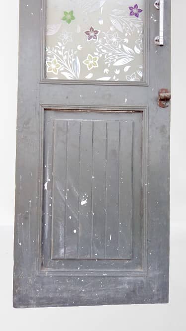 Wooden Decorated Glass Door 6