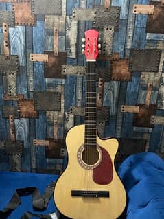 beginner guitar with capo , bag and belt