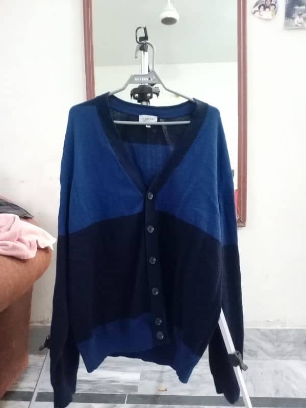 Express color block blue navy cardigan. 5