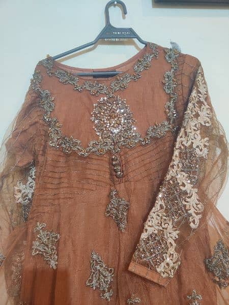 Stunning net maxi with dupatta. 2