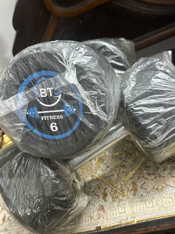 6kg pair New BT Fitness dumbbells 1