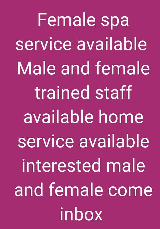 beauty and spa service available 0