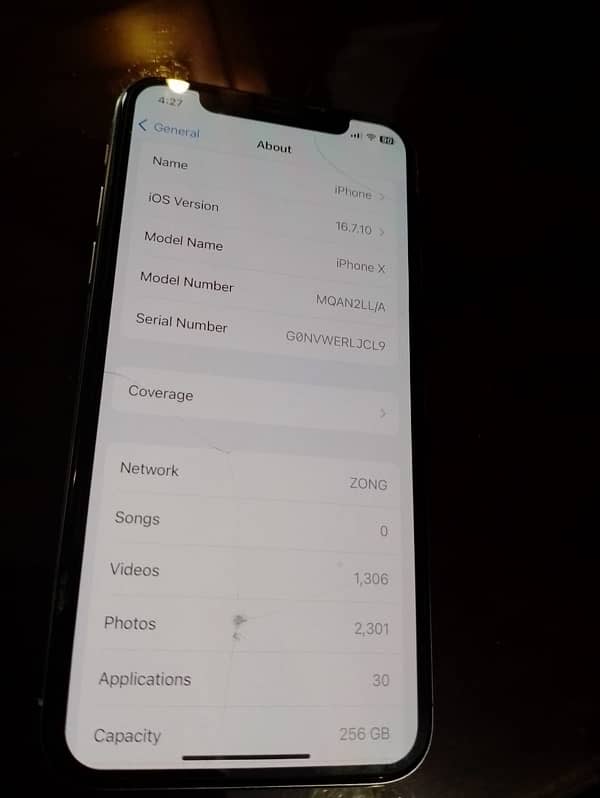 Iphone X 256 GB PTA Approved 4