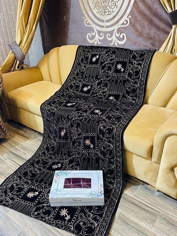 Velvet Embroidered Shawls By BAREEZ'E (at Wholesale Rate) 1