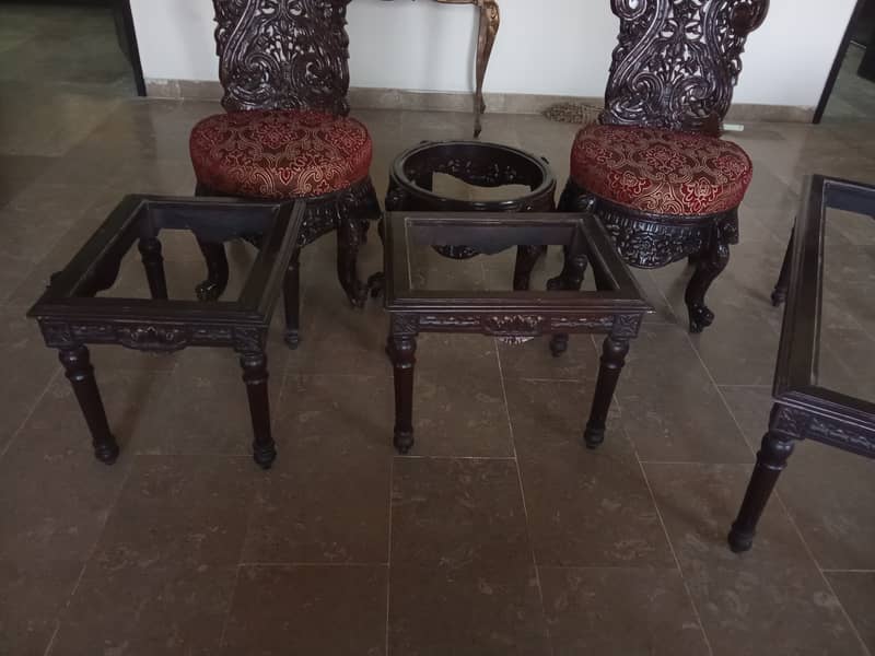 Chinioti furniture center table and fancy chair. 3