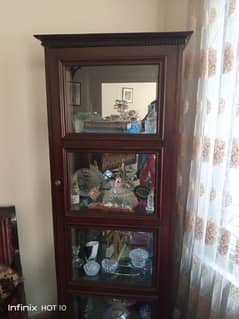 6Feet Wooden and Glass Cabinet