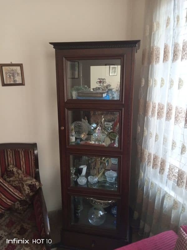 6Feet Wooden and Glass Cabinet 2