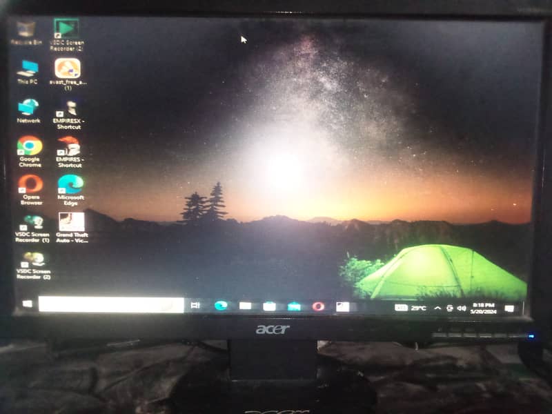 HP PC Intel Core 2 Duo 2GB RAM 256GB HDD 19'' Monitor Win 10 Pro 10