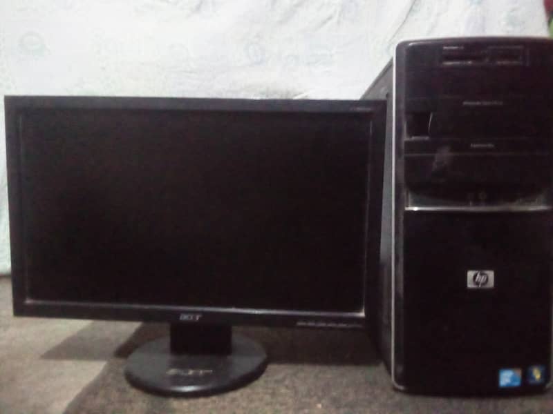 HP PC Intel Core 2 Duo 2GB RAM 256GB HDD 19'' Monitor Win 10 Pro 4