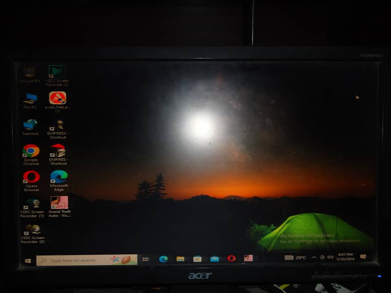 HP PC Intel Core 2 Duo 2GB RAM 256GB HDD 19'' Monitor Win 10 Pro 7