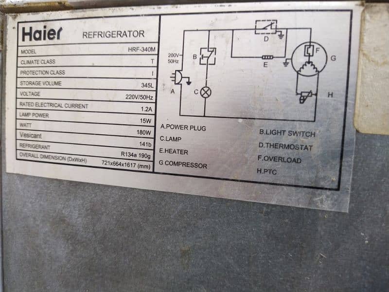 HAIER-MODEL : HRF-340-M 3