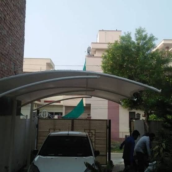 car parking shade \ car shed \ Fiber Shades \ Tensile Shades in lahore 5