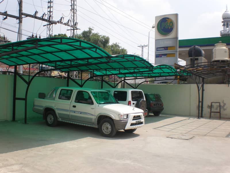 car parking shade \ car shed \ Fiber Shades \ Tensile Shades in lahore 9