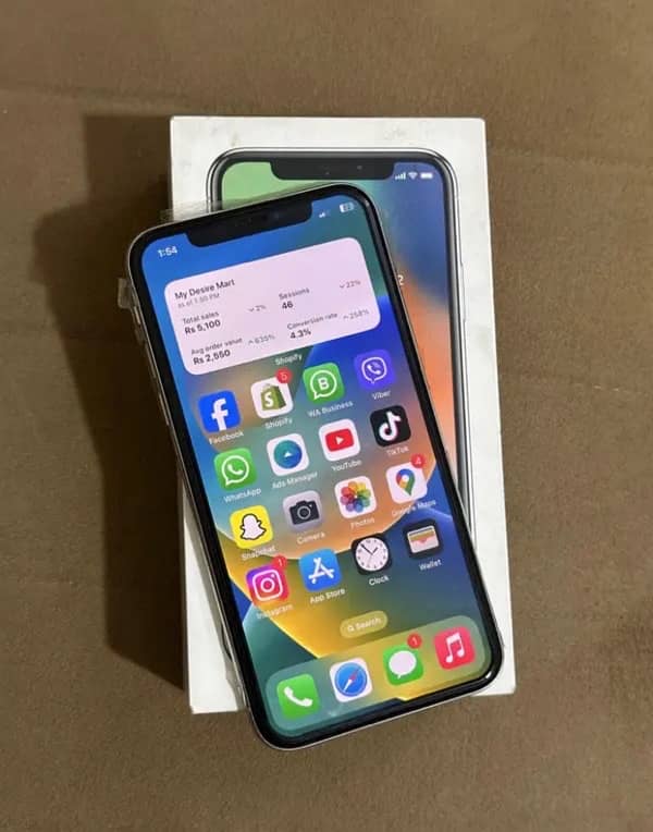 Iphone X Official PTA 98 Battery Health waterpack 1