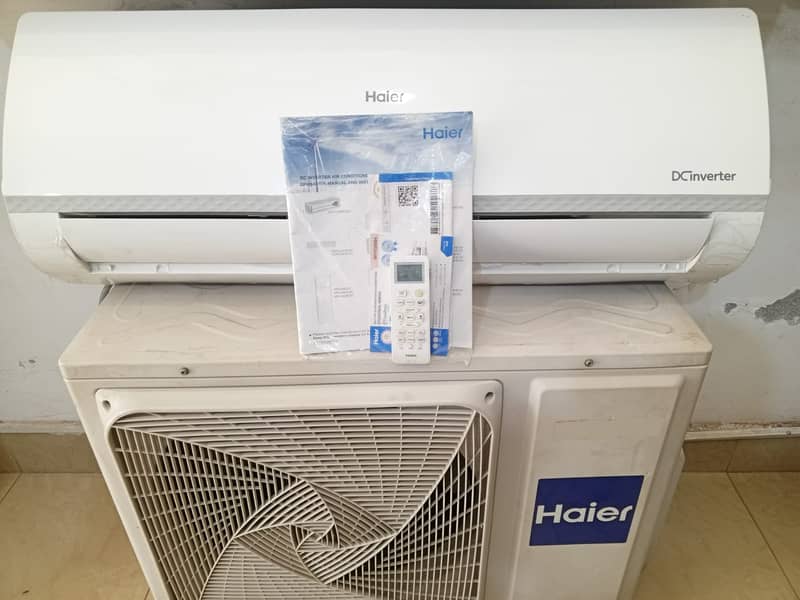 Haier 1.5 ton dc inverter 18hfcm with card (0306=4462/443) superb set 1