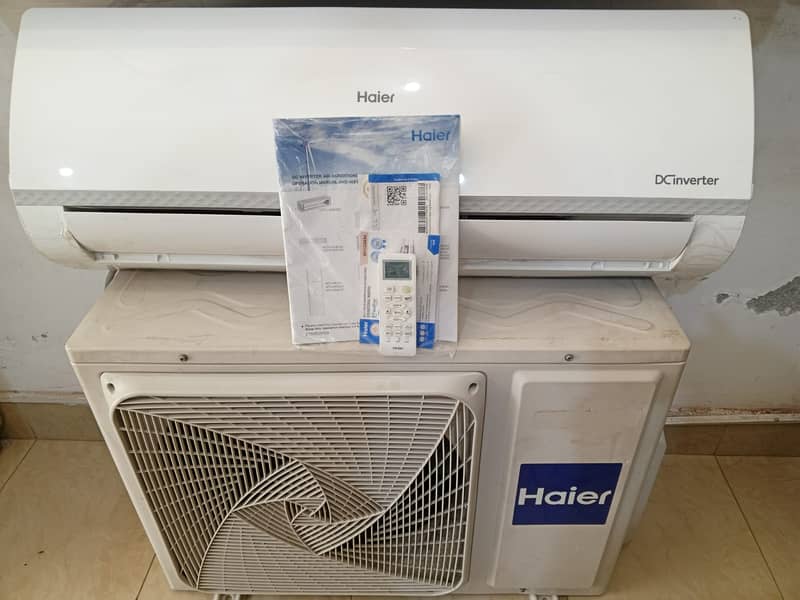 Haier 1.5 ton dc inverter 18hfcm with card (0306=4462/443) superb set 3