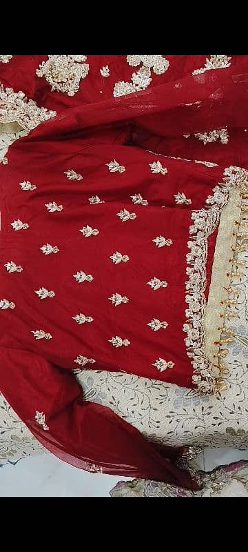 Bridal Barat lehnga choli  Reddish Maroon Dress for sale 5