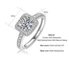 Stunning Moissanite Rings for Women: Elegance and Brilliance 1 Carat