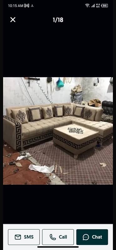 l shaped sofa set 12year grnty foam 5