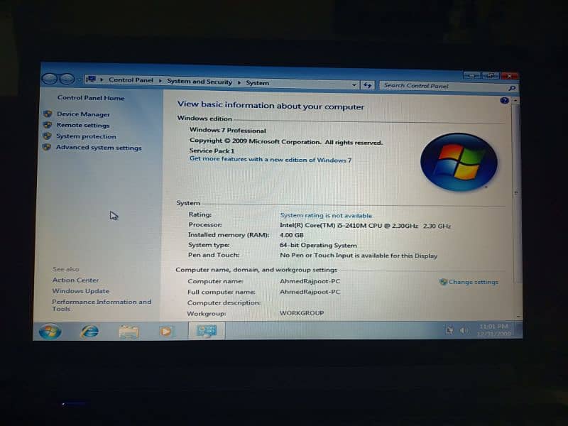 hp pavilion Dv6 i5 2nd Generation 7