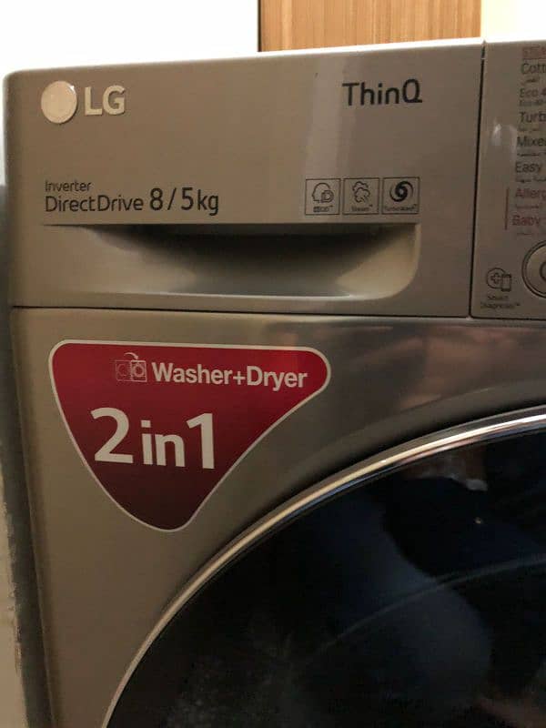 Lg fully automatic direct drive inverter 2 in 1 with warranty washing 5