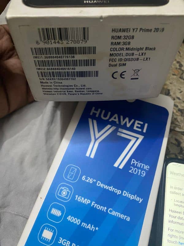 Huawei y7 prime 2019.3/32.4G with box. 9