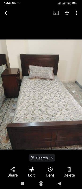 wooden bed set 0