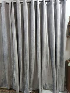 Gray color curtains just installed