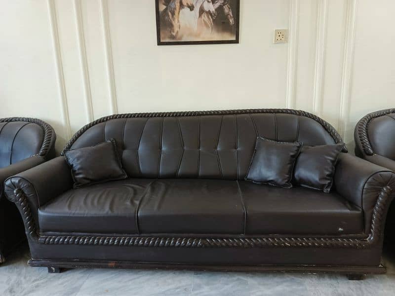 leather sofa set 5 seater 4