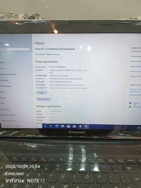 laptop Lenovo i3 3rd generation 7