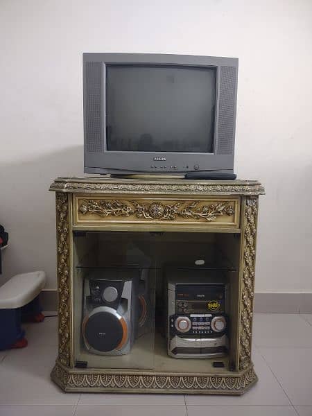 Phillips tv+ tv trolley+ vcd with 2 speakers 0