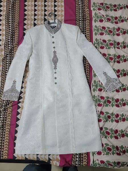 Sherwani White almost New 1