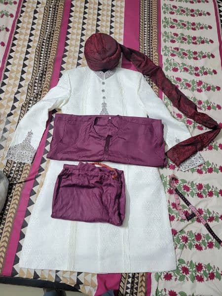 Sherwani White almost New 5