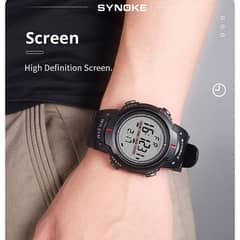 Digital silicone straps watch with alarm & light