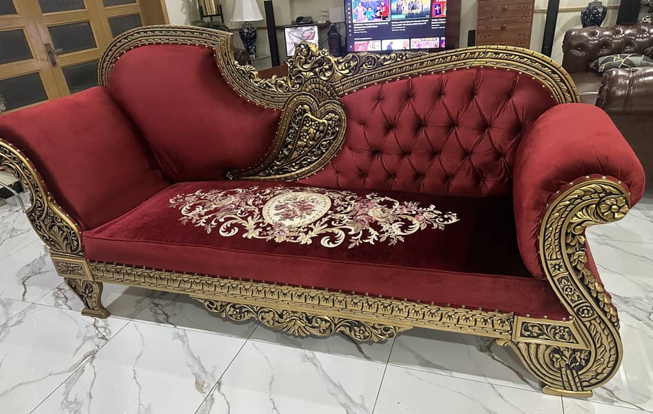 Dewaan couch 3 seater in pure sheesham wood for sale 1