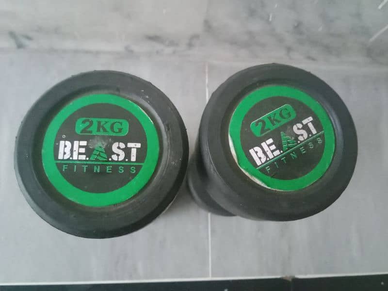 2 KG Rubber Dumbbells On Sale 3