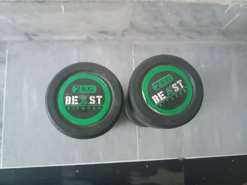 2 KG Rubber Dumbbells On Sale 4