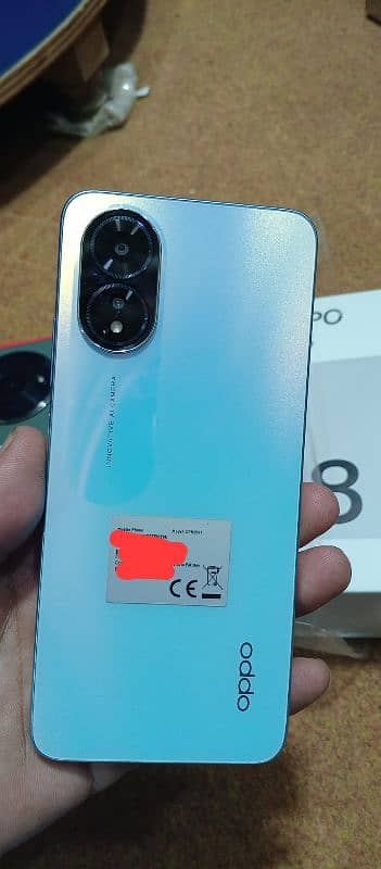 oppo A18 4+4gb Ram 128 Gb room 5000mh battery condition 10/10 with box 0