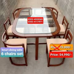 Smart dining table/round dining table/4 chair/6 chair/dining table