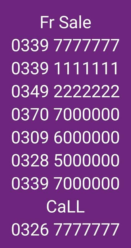 Golden Numbers Fr Sale 0