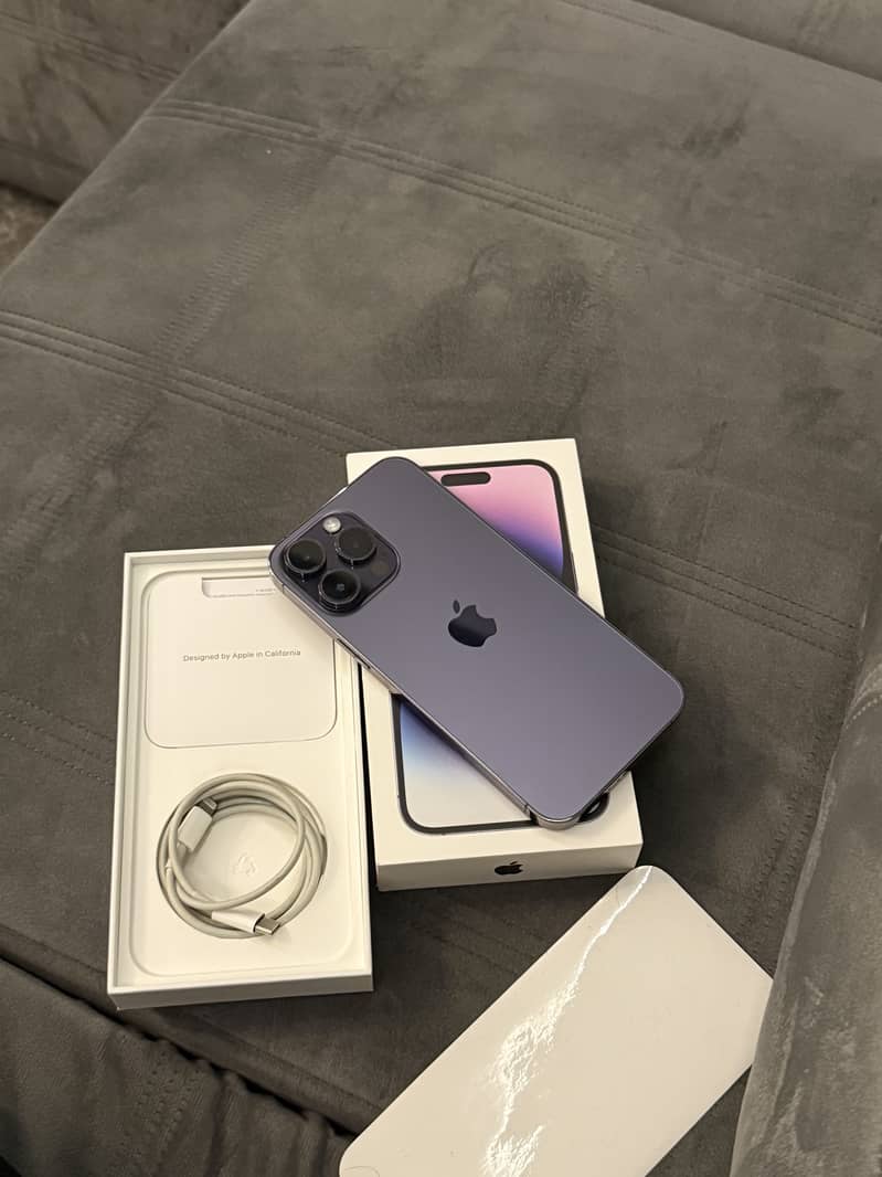 Iphone 14 pro max deep purple Pta approved 0