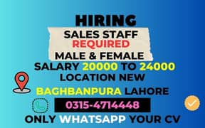 SALES PERSON REQUIRED