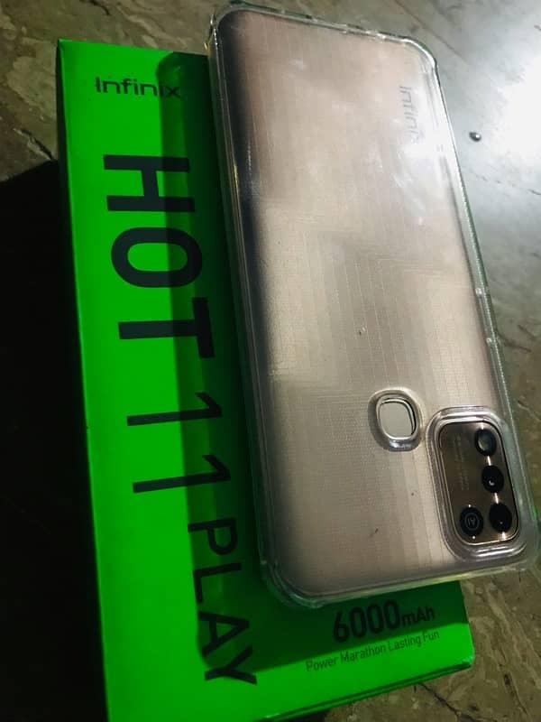 Infinix hot 11 play 4/64 full box 7