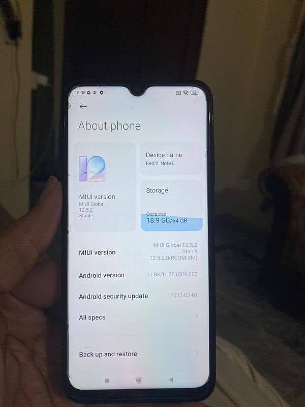 Redmi Note 8 Slightly Used in good condition every thing working 5