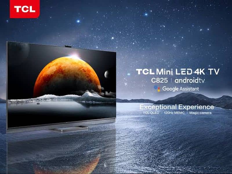 TCL C825.65 inch 4K TV Android Mini LED QLED with Wooden Console 4