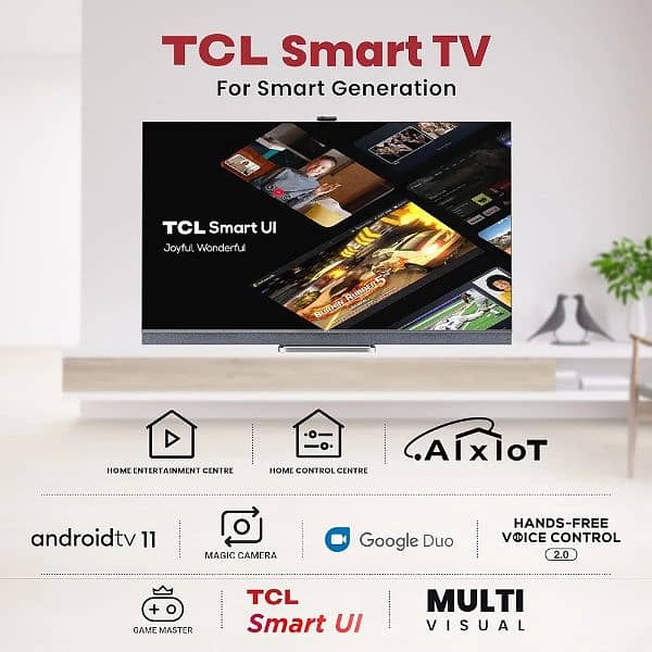 TCL C825.65 inch 4K TV Android Mini LED QLED with Wooden Console 6