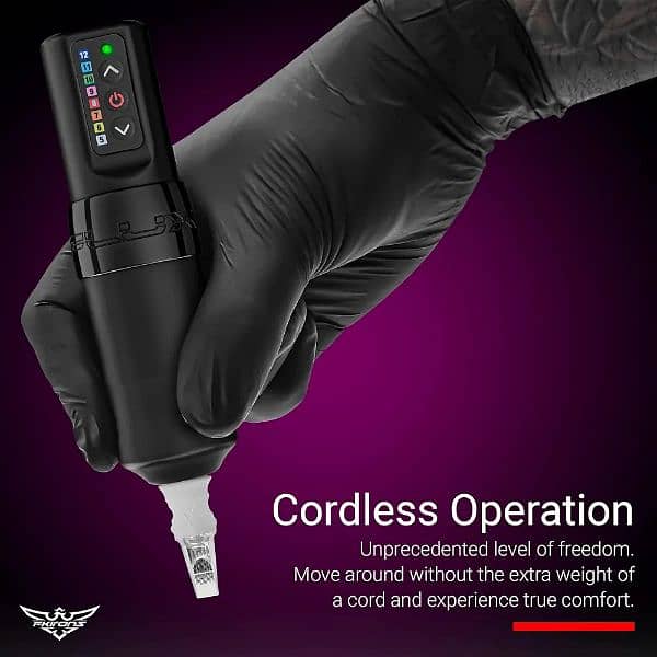 F L U X 2400mAh Powerful Professional Wireless Tattoo Pen Machine 0